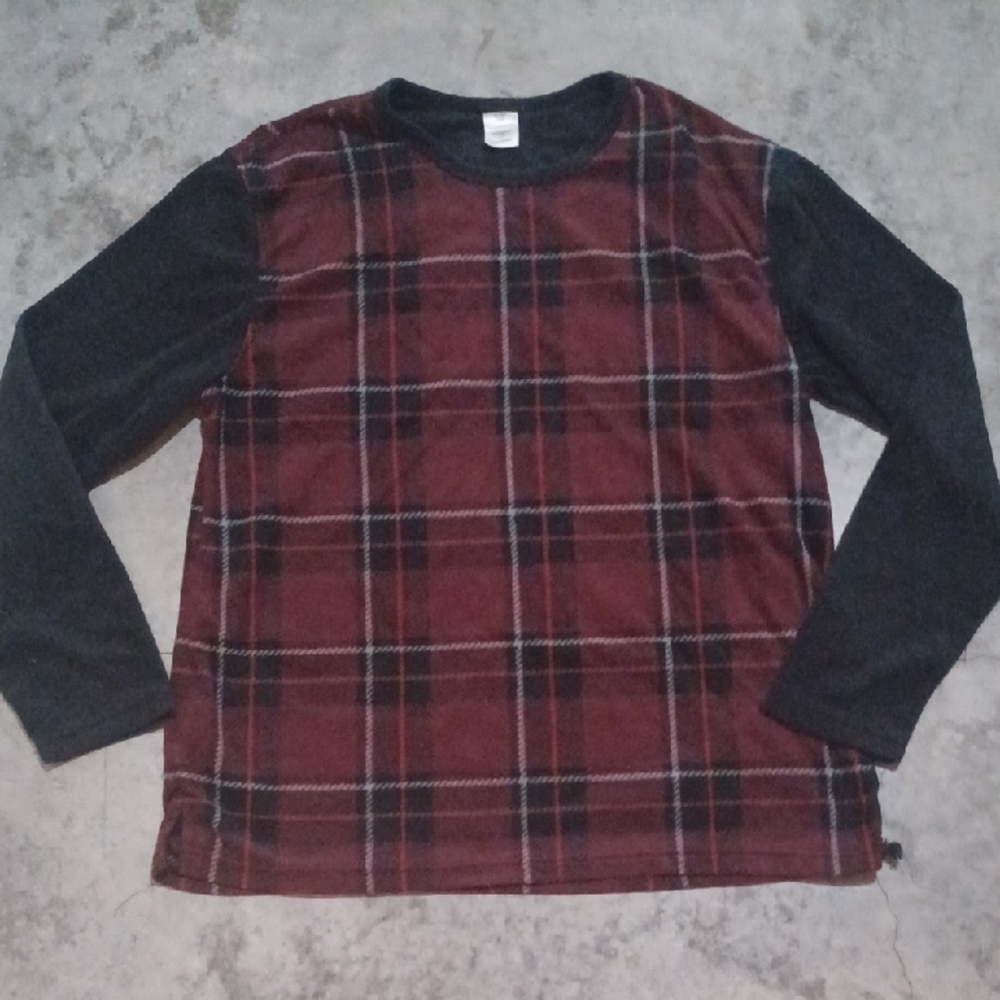 Joe Boxer Red and Black Plaid Men's Shirt Fleece Soft Size L